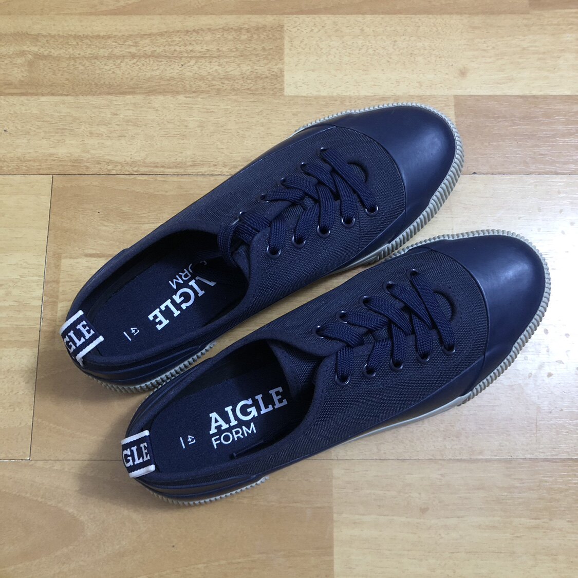 正品AIGLE艾高板鞋百搭低帮小白鞋时尚男女鞋情侣帆布鞋防滑透气
