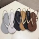 时尚 舒适凉鞋 女款 夏季 外穿纯色平底防水防滑百搭夹脚沙滩人字拖鞋