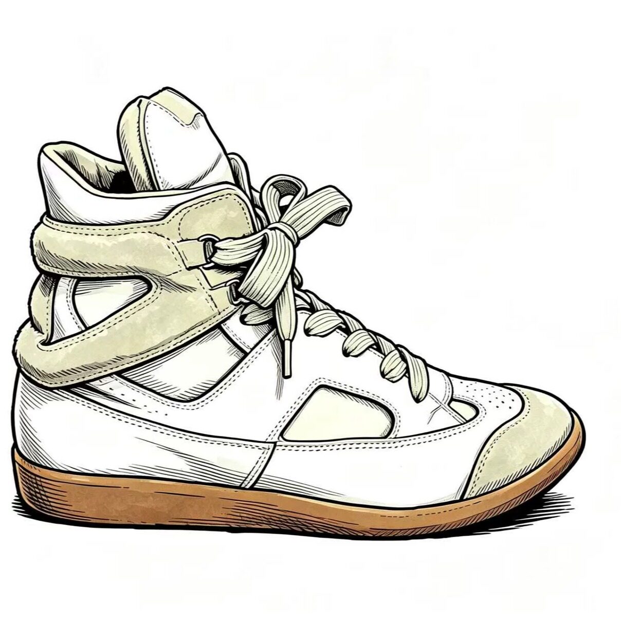thumbnail for Richbro high top gats（white）