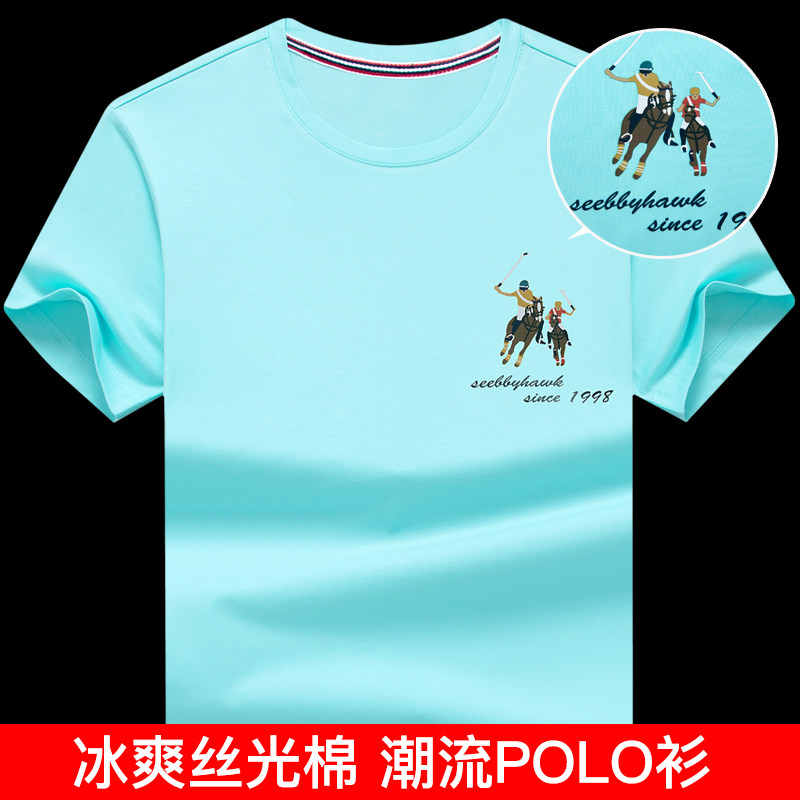 圆领短袖薄款大码上衣圣比鹰