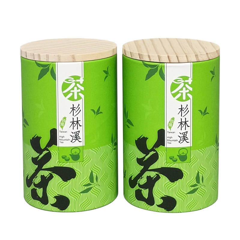 牛皮纸茶叶纸筒批发食品铝箔圆筒盒印刷logo密封防潮木盖纸罐包装