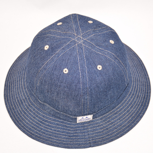 牛仔渔夫帽男子日阿美丹宁复古女盆帽儿童遮阳帽折叠团购纯棉轻薄