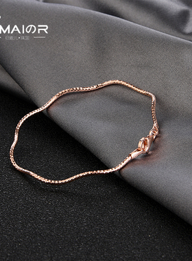 三色入波浪纹小众个性纯银手镯