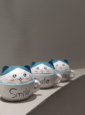 椴木装饰治愈桌面手工家居饰品