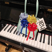 ins小众设计感多用丝带绣菊花朵造型格纹胸花胸针多色包包配饰女