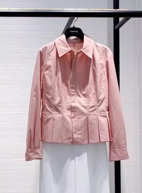 阿玛施女装商场同款2026春新款金粉世家收褶显瘦长袖衬衫130111