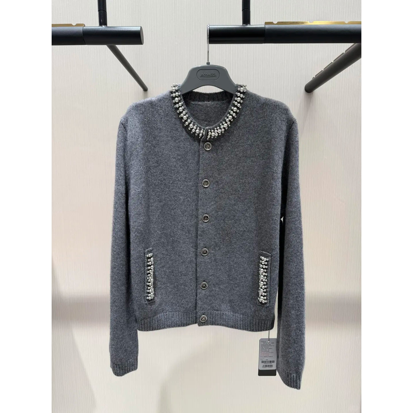 阿玛施女装2025秋冬新款针织开衫