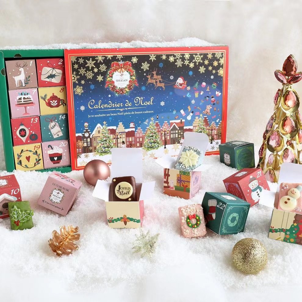 日本cafe ohzan圣诞节限定 倒数日历缤纷颜值巧克力 高级礼盒24粒