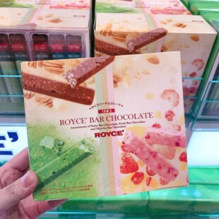 日本进口北海道 ROYCE 草莓 原味 抹茶杏仁巧克力棒18枚