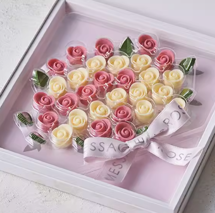 日本情人节2024限定款 Messagede rose 玫瑰花巧克力礼盒送人