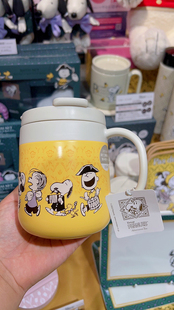 日本 afternoon tea 不锈钢保温杯2022新snoopy手柄马克杯 直杯