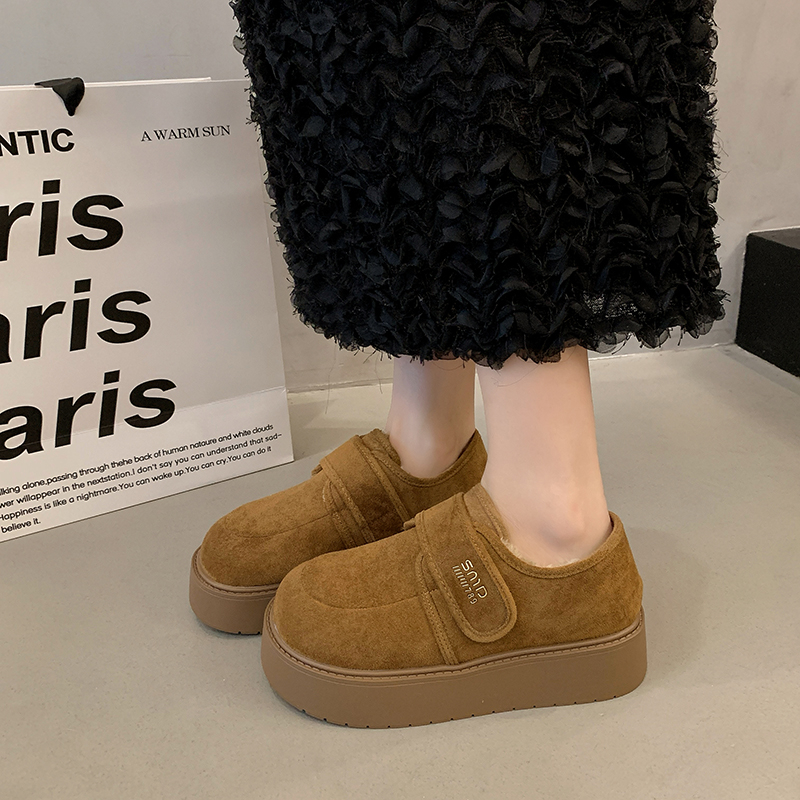 厚底加绒保暖低帮雪地靴2025新款