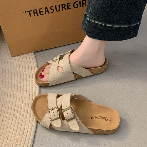 复古厚底勃肯凉拖女夏外穿穆勒鞋