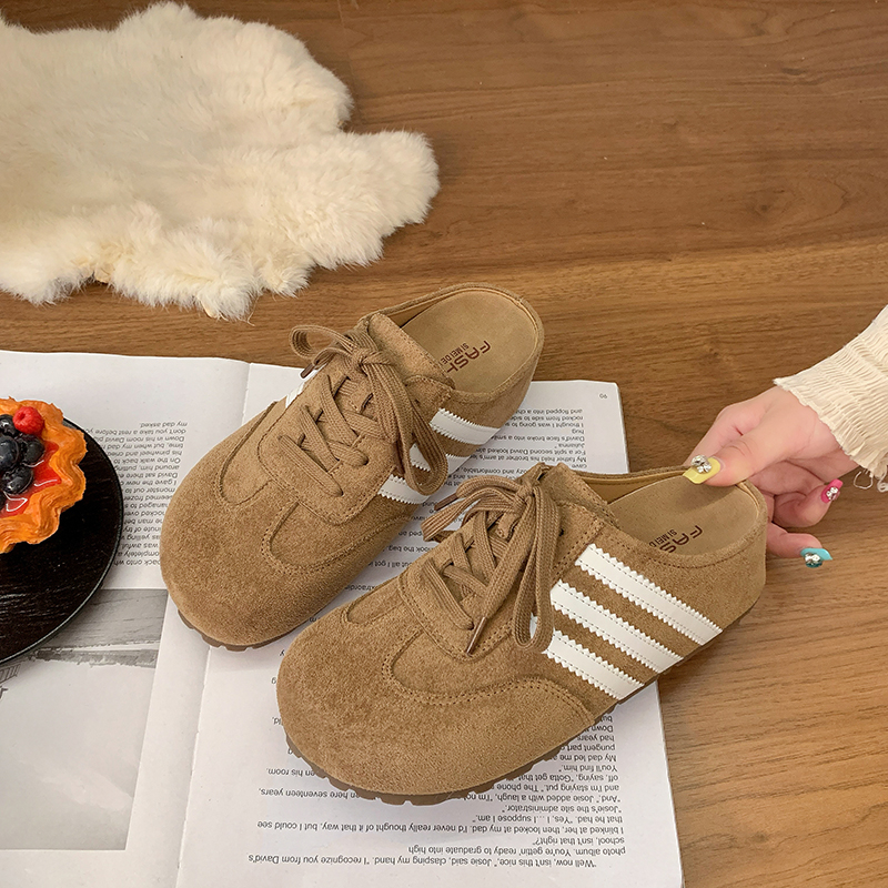 厚底内增高勃肯半拖鞋女2025新款