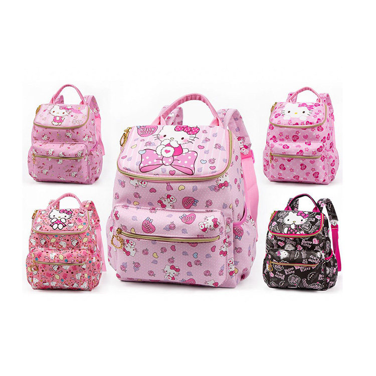 Cartoon helloKitty student schoolbag pupil children zipper Flip knapsack waterproof Lightening Backpackin the Leather/Lady bags/Men's bag, Backpack  category - from Buy2taobao.com to provide professional Taobao agent buy service