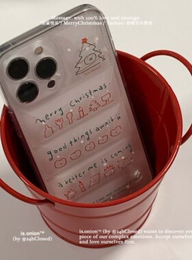 适用苹果17pro圣诞羽绒可爱软壳