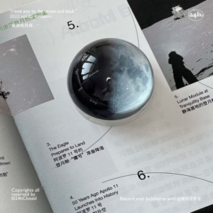 整日不营业原创「moon一颗月球」ins风透明水晶球手机气囊支架