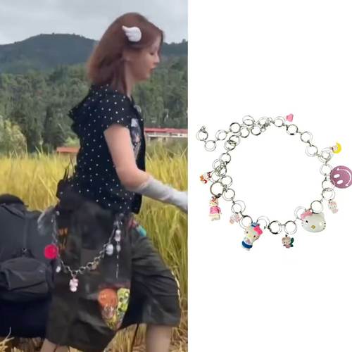 欧美风jk高街多巴胺甜美裤链