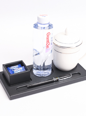 皮质会议室杯垫酒店创意杯托商务杯垫办公用品PU杯垫高端LOGO定制