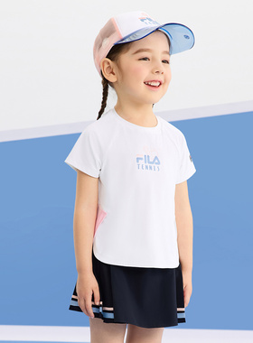 Fila/斐乐夏季新款女小童户外时尚网球系列短袖T恤衫K11G523101F