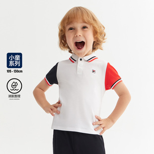 Fila/斐乐夏季男童户外时尚休闲运动针织短袖POLO衫K61B521106U
