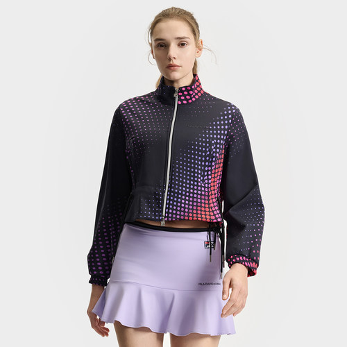 斐乐联名系列女子网球针织外套