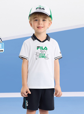 Fila/斐乐夏季新款男童户外时尚运动针织短袖POLO衫K11B523101F
