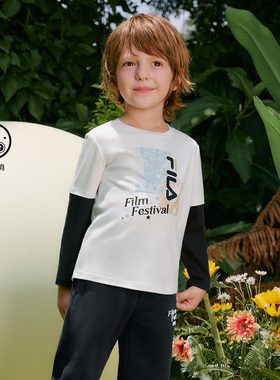 Fila/斐乐秋季新款男小童户外时尚休闲生活长袖T恤衫K11B532208F