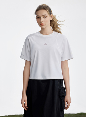 斐乐/Fila2026夏季新款女士时尚户外系列宽松短袖T恤A11W627103F