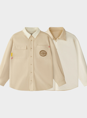 Fila/斐乐ROUND TWO联名女子潮流运动超宽松长袖衬衫T11W524402F