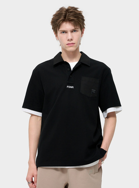 Fila/斐乐男士短袖POLO衫夏季宽松舒适运动针织上衣T11M435106F