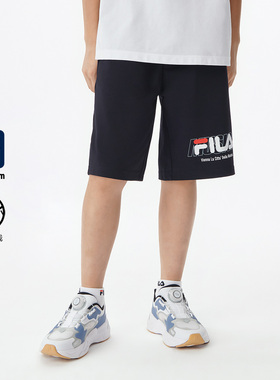Fila/斐乐夏季新款男中大童户外经典生活针织五分裤K62B521602U