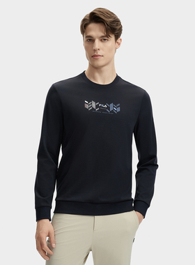Fila/斐乐秋季新款男子户外时尚休闲运动舒适套头卫衣F61M533299A
