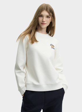 Fila/斐乐秋季新款女子户外时尚休闲运动舒适套头卫衣F11W448214F