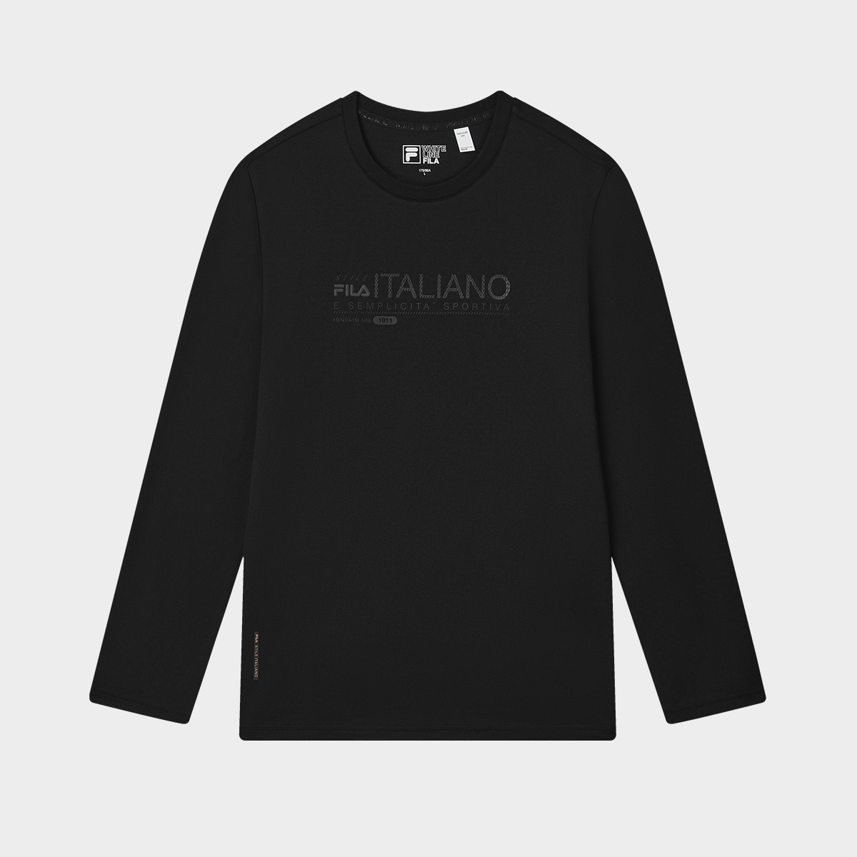 Fila/斐乐男装时尚简约T恤男士基础圆领针织长袖衫F11M443211A