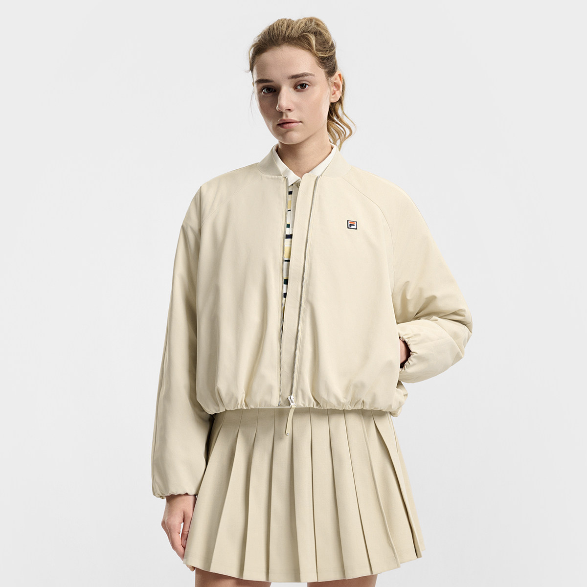 斐乐女士网球系列宽松棉服外套