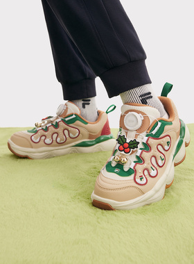 Fila/斐乐PEASE CHRISTMAS豌豆鞋男中大童经典篮球鞋K15B511202F