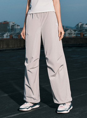 Fila/斐乐夏季新款女子户外时尚潮流运动宽松梭织长裤T11W537806F