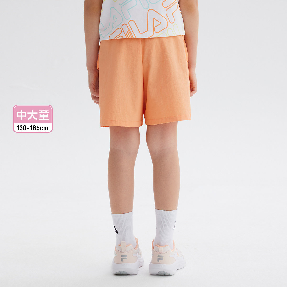 Fila/斐乐夏季新款女中大童户外休闲经典生活梭织短裤K12G421801F