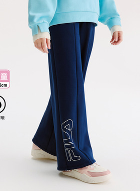 Fila/斐乐原田治联名系列女童经典加绒保暖针织长裤K12G444605F