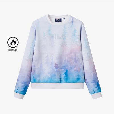 斐乐冬季新款女大童生活加绒卫衣