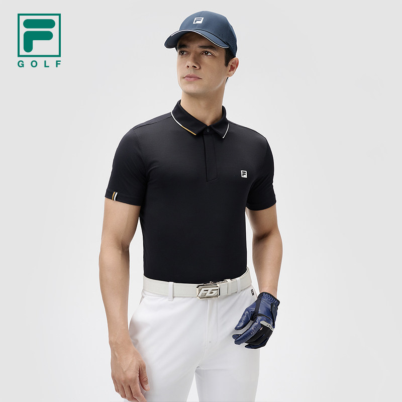 斐乐男子翻领短袖POLO衫透气
