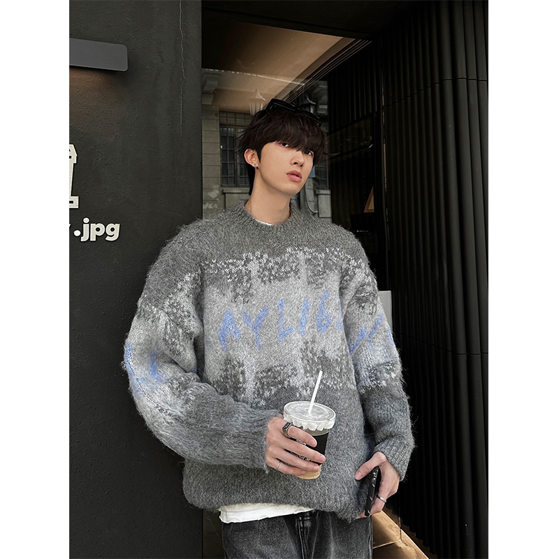 jmhomme费尔岛圆领毛衣