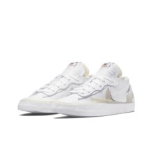 Nike Blazer Low x Sacai 情侣款 白漆皮解构休闲板鞋DM6443-100