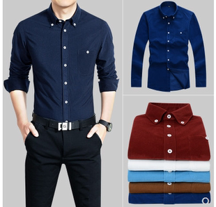 5XL Mens Casual Shirts Slim Fit Dress Shirt for Men大码衬衫