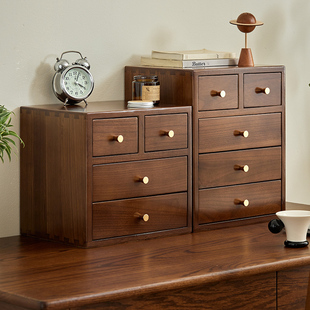 实木桌面抽屉收纳盒化妆品杂物办公桌整理盒梳妆台储物盒子置物盒