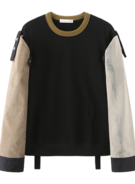 COTTON FOR LUNCH ''Arm'' Sweater 可拆卸黑色袖子卫衣 套头休闲