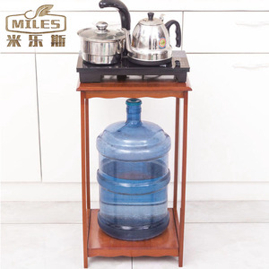 楠竹饮水机架实木置物架电磁炉烧水壶自动抽水架茶具大水桶架子