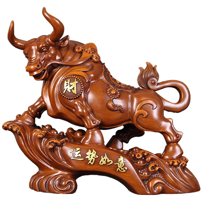 家居客厅镇宅风水牛年生肖工艺品