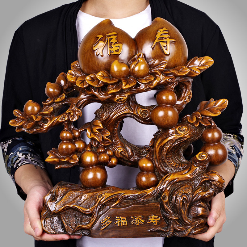 福寿大寿桃摆件长辈生日礼物老人祝寿过作大寿6080送父母贺寿礼品